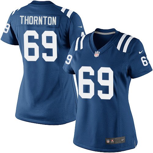 Women's Elite Hugh Thornton Nike Jersey Royal Blue Home - #69 NFL Indianapolis Colts